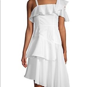 NWT Bright White Kendall & Kylie Flutter Fit & Flare Dress XS